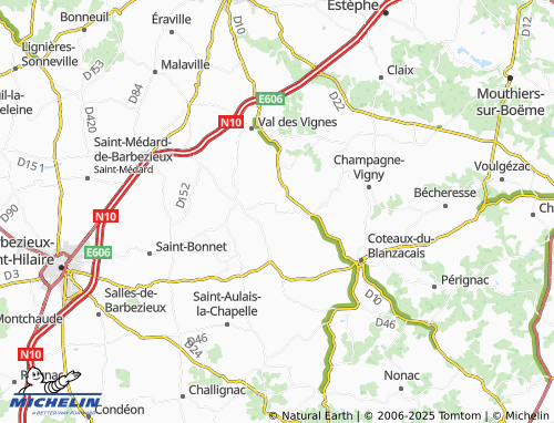 MICHELIN-Landkarte Aubeville - ViaMichelin