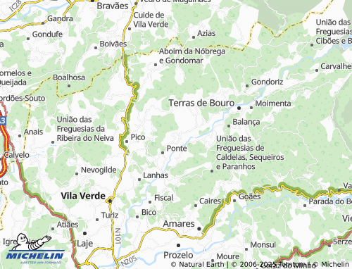 MICHELIN União das Freguesias de Oriz (Santa Marinha) e Oriz (São Miguel) map - ViaMichelin