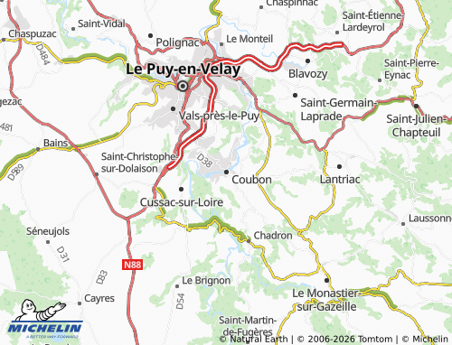 MICHELIN Coubon map - ViaMichelin