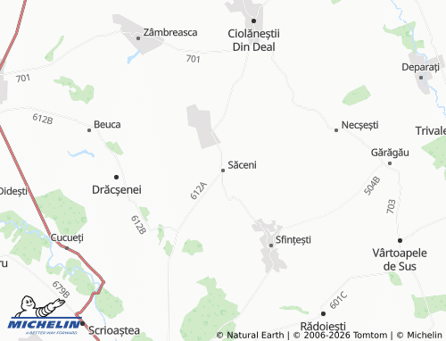 MICHELIN Săceni map - ViaMichelin
