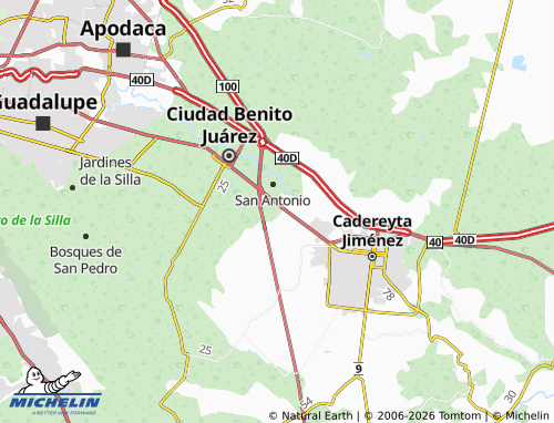 Mappa MICHELIN Valle del Roble Sector Ciprés - ViaMichelin