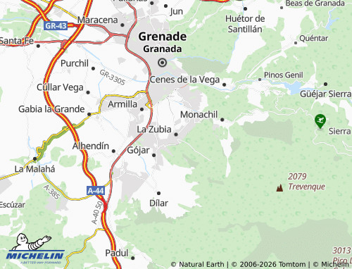 Mappa MICHELIN La Zubia - ViaMichelin