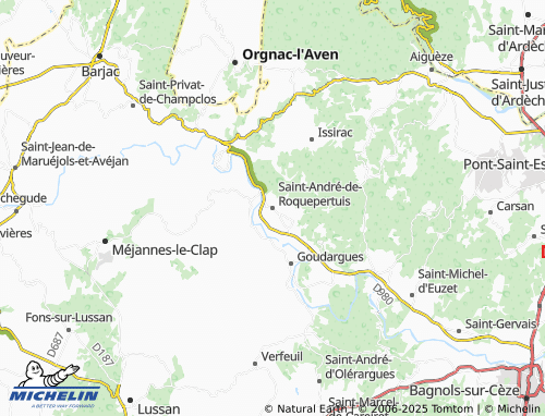 MICHELIN Saint-André-de-Roquepertuis map - ViaMichelin