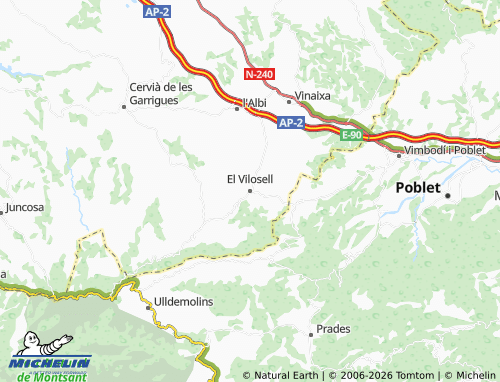 Carte MICHELIN El Vilosell - ViaMichelin