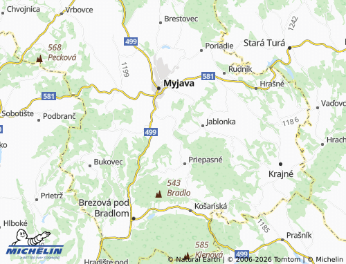 Kaart MICHELIN Polianka - ViaMichelin