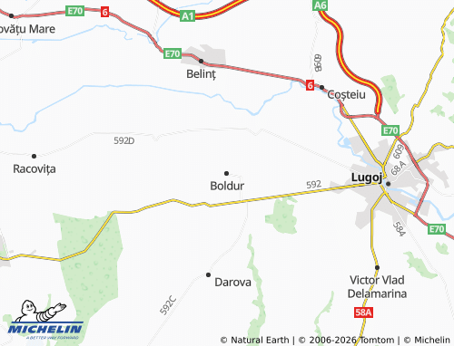 MICHELIN Boldur map - ViaMichelin