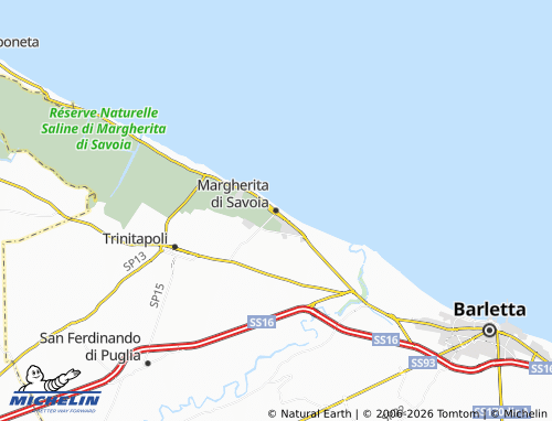 Mappa MICHELIN Margherita di Savoia - ViaMichelin