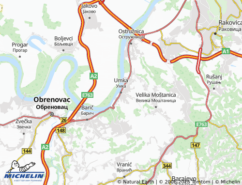 Mapa MICHELIN Umka - ViaMichelin