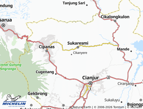 MICHELIN-Landkarte Cikanyere - ViaMichelin