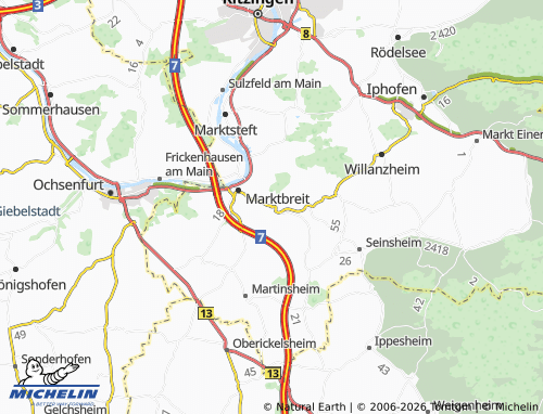 Mappa MICHELIN Obernbreit - ViaMichelin