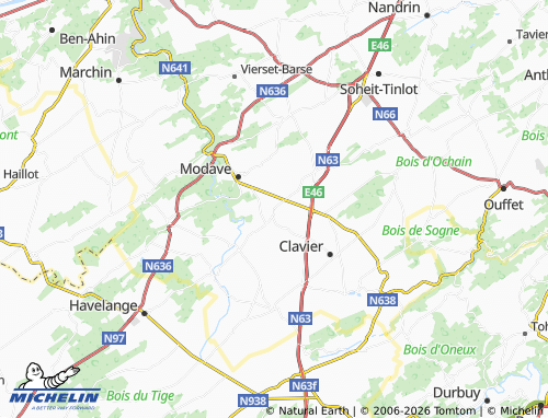 MICHELIN Clavier-Station map - ViaMichelin