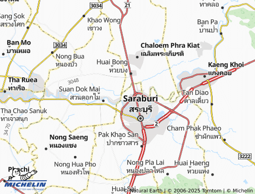 MICHELIN Dao Rueang map - ViaMichelin