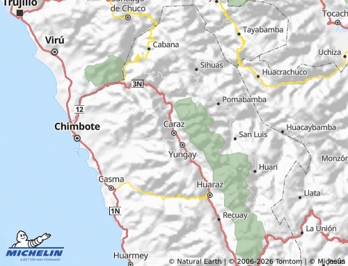 Mappa MICHELIN Huaylas - ViaMichelin