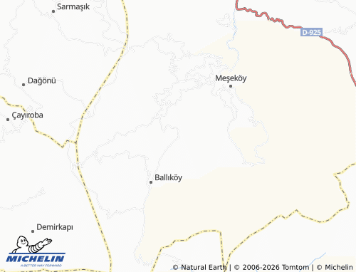 MICHELIN Çiçekli map - ViaMichelin