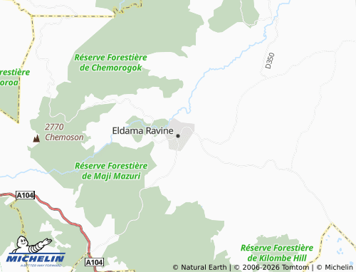 Carte MICHELIN Eldama Ravine - ViaMichelin