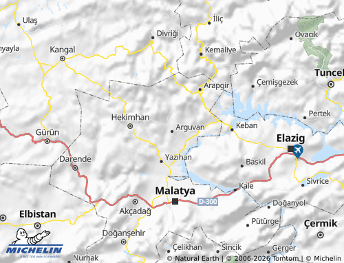 Mappa MICHELIN Arguvan - ViaMichelin