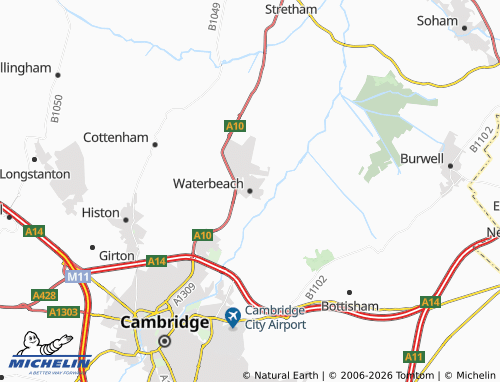 Carte MICHELIN Waterbeach - ViaMichelin