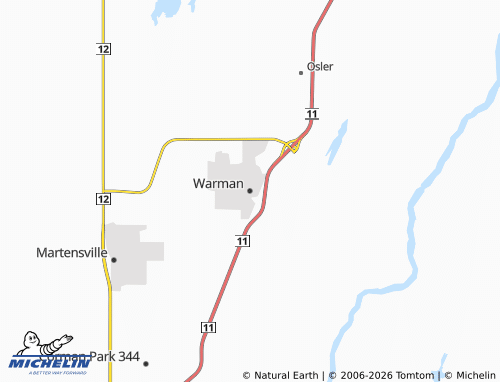 Carte MICHELIN Warman - ViaMichelin