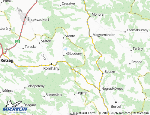 MICHELIN-Landkarte Kisecset - ViaMichelin