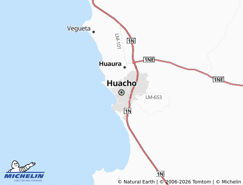 Mapa MICHELIN Huacho - ViaMichelin