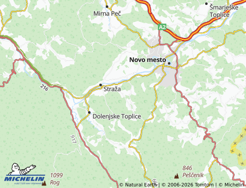 MICHELIN Prapreče pri Straži map - ViaMichelin