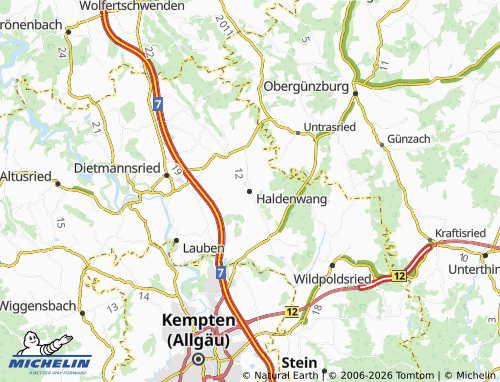 MICHELIN Haldenwang map - ViaMichelin