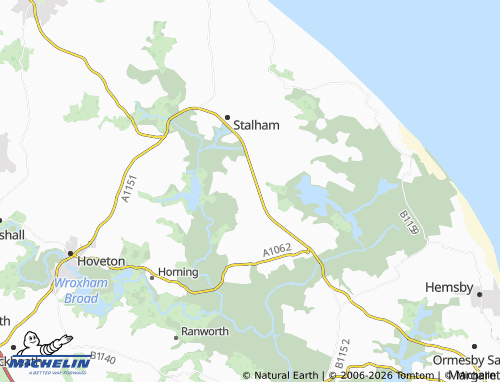 Carte MICHELIN Catfield - ViaMichelin