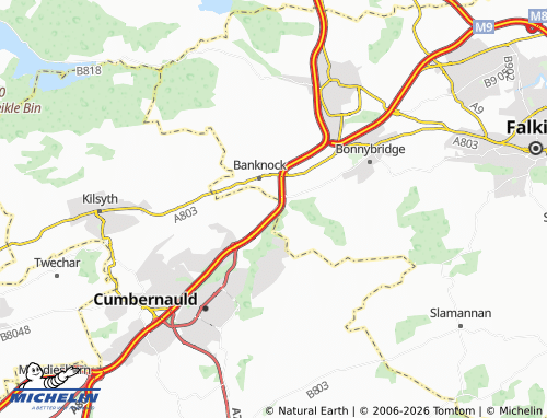 MICHELIN Castlecary map - ViaMichelin