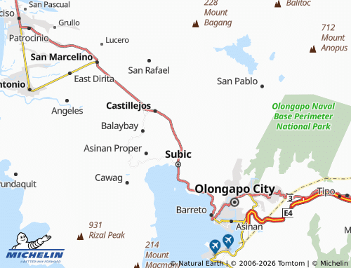 MICHELIN Pamatawan map - ViaMichelin