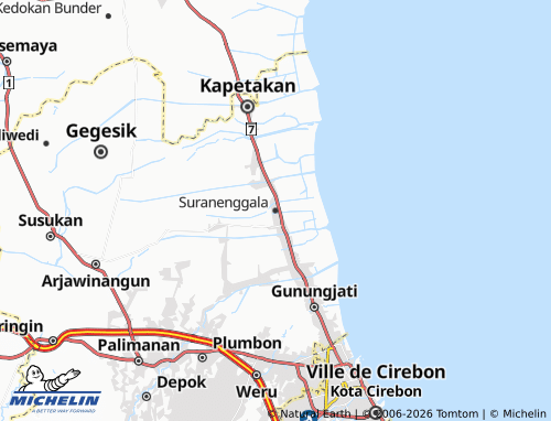MICHELIN-Landkarte Suranenggala - ViaMichelin