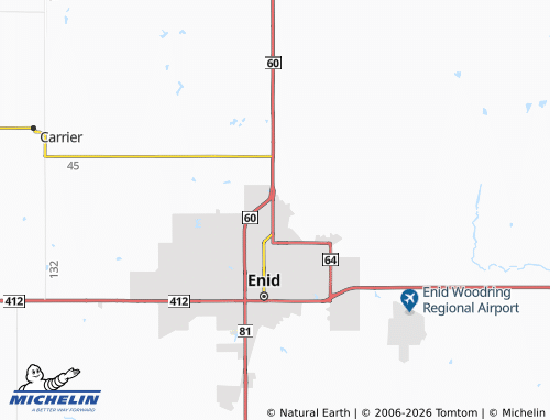 Carte MICHELIN North Enid - ViaMichelin