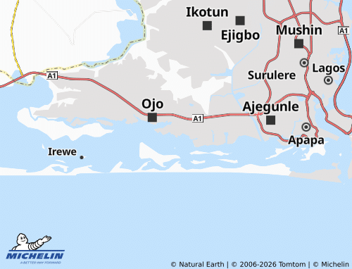 MICHELIN-Landkarte Abule Oshun - ViaMichelin