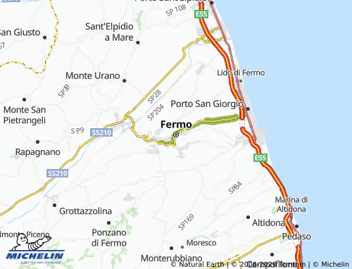 Mappa MICHELIN Fermo - ViaMichelin