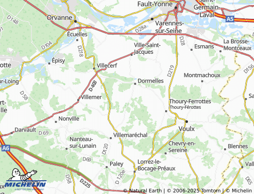 MICHELIN Les Bois de Dormelles map - ViaMichelin