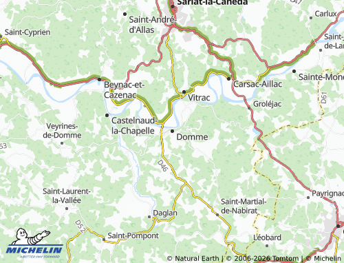 Carte MICHELIN Domme - ViaMichelin