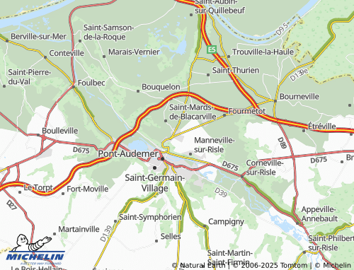 MICHELIN-Landkarte Bourdon - ViaMichelin