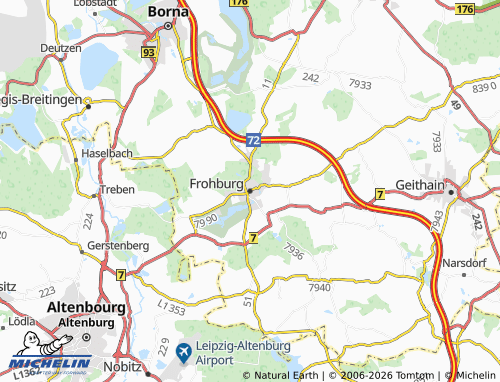 MICHELIN Frohburg map - ViaMichelin