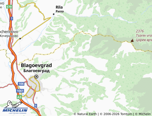 MICHELIN Bistritsa map - ViaMichelin