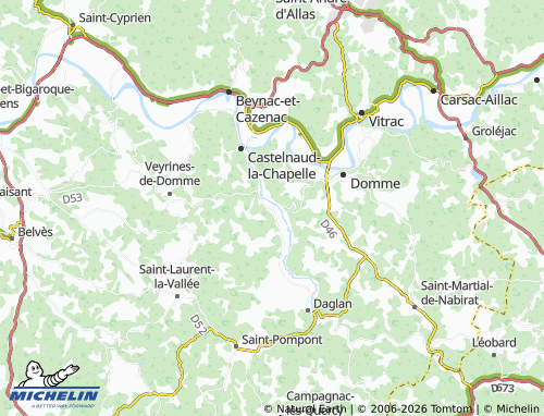 MICHELIN Saint-Cybranet map - ViaMichelin