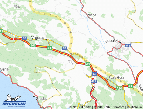 MICHELIN Veliki Prolog map - ViaMichelin