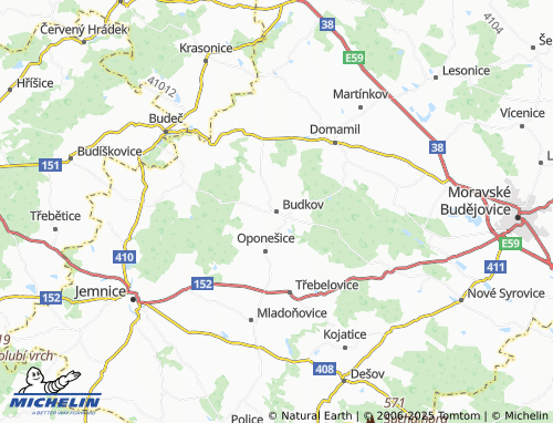MICHELIN Budkov map - ViaMichelin