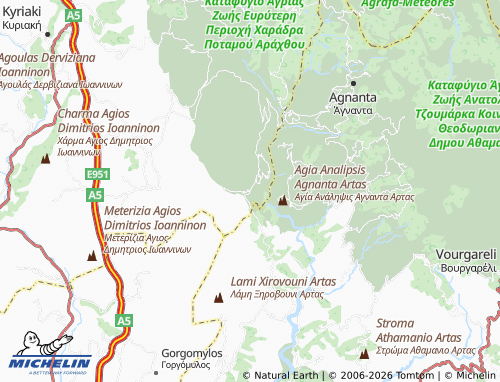 MICHELIN Platanoussa map - ViaMichelin