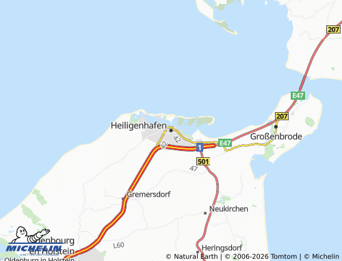 MICHELIN Heiligenhafen map - ViaMichelin