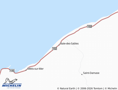 MICHELIN Baie-des-Sables map - ViaMichelin