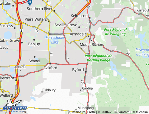 Carte MICHELIN Darling Downs - ViaMichelin