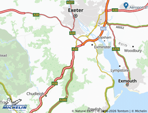 MICHELIN Kennford map - ViaMichelin