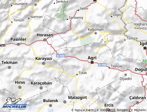 MICHELIN Eleşkirt map - ViaMichelin