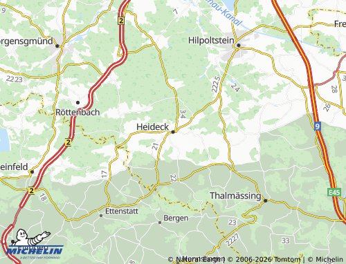 MICHELIN-Landkarte Heideck - ViaMichelin