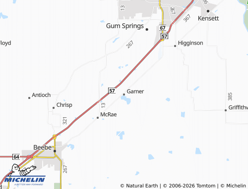 Mappa MICHELIN Garner - ViaMichelin
