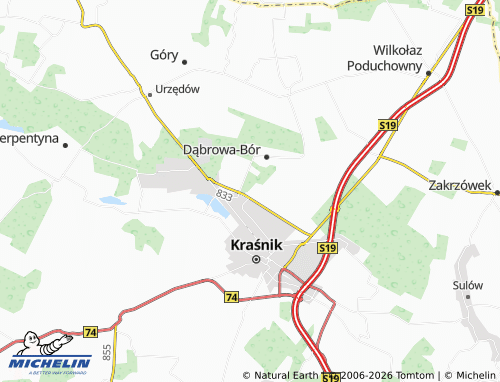 MICHELIN Budzyń map - ViaMichelin